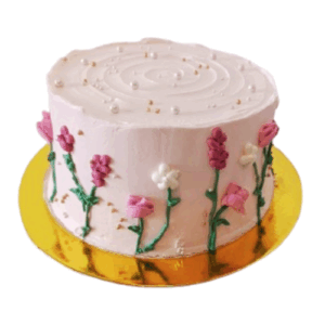Pastel con flores